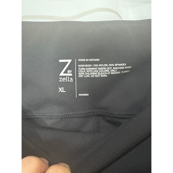 Nordstrom Zella Studio Luxe High Waist Black Leggings Pocket Crop Size XL - Picture 5 of 7